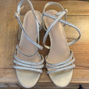 Kelly & Katie Glittering Silver Heels